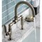 Kingston Brass Whitaker Industrial Style Bridge Bathroom Faucet W/ Pop-Up Drain, Nickl KS2178KL - alternate 6